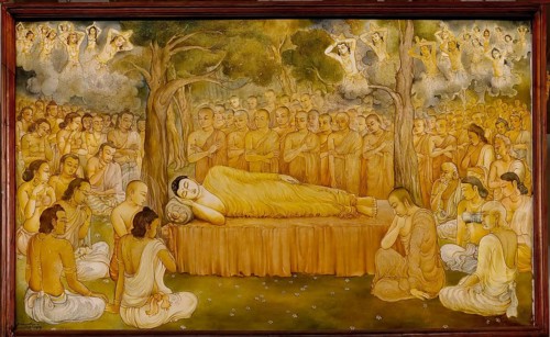 Temple of the sacred Tooth Relic or Sri Dalada Maligawa, Painted panel depicting the history of the