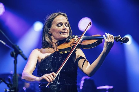 Sharon Corr, violinist and backing vocals by The Corrs live at the Tollwood Festival in Munich on