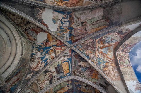 Cathedral cloister around 1370, the frescoes were painted from around 1390, Bressanone Cathedral,