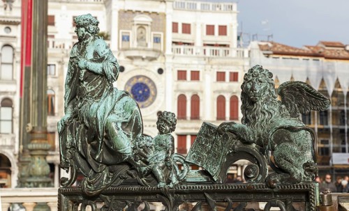 Loggetta at the foot of the Campanile di San Marco, St Mark's Square, Venice, Veneto, Italy