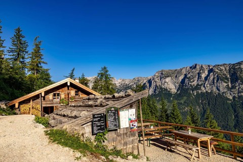 Schärtenalm, behind the Reiteralpe, Berchtesgaden National Park, Ramsau, Berchtesgadener Land,