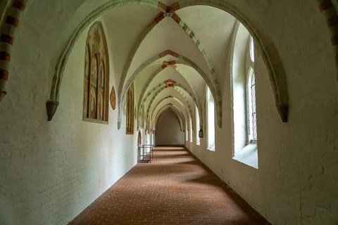 The cloister of Ratzeburg Cathedral, Ratzeburg, Schleswig-Holstein, Germany