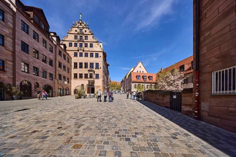 City museum in the Fembo House, historical merchant's house, building, general architecture, street