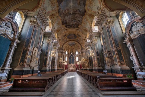 Interior of Bressanone Cathedral, Cathedral Square, Bressanone, South Tyrol, Italy