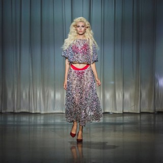Daniela (winner GNTM2025) as a model for Kilian Kerner during the Berlin Fashion Week 2025 on 02.07