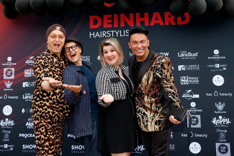 Julian F. M. Stöckel, Rolf Scheider, Janine Becker and Matthias Mangiapane at the VIP opening of