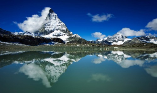 Theodul Glacier Lake, Trockener Steg, Zermatt. Matterhorn Glacier Trail, Matterhorn. Switzerland
