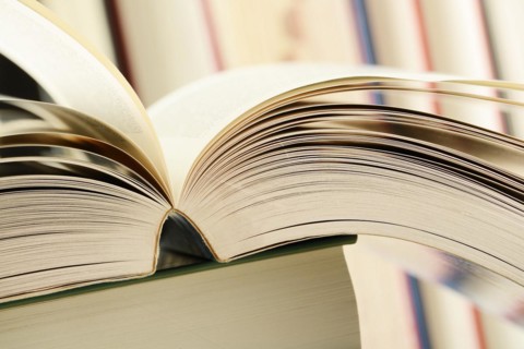 Composition with books on the table