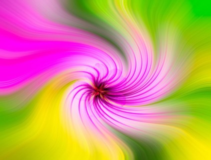 Colorful abstract twirl effect background with flower
