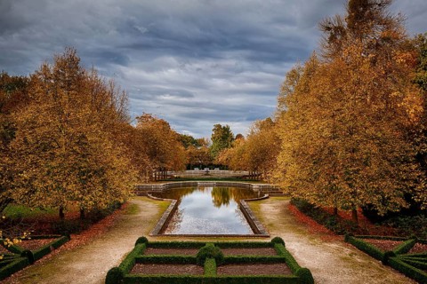 Park Landscape Ballenstedt Harz in Autumn