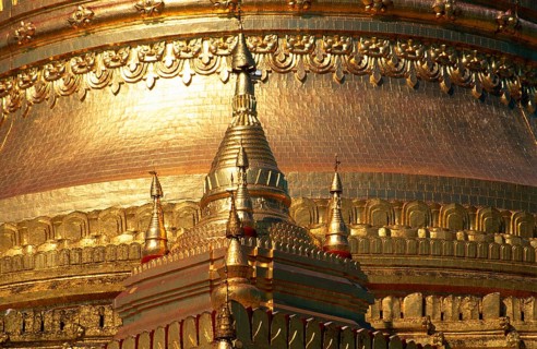Gilded dome of a pagoda, Thailand