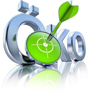 high resolution 3D rendering of a german eco icon
