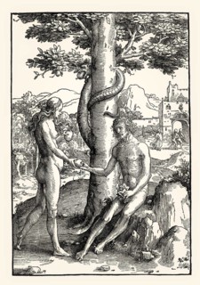 Lucas von Leyden, The Fall from Grace, Der Sündenfall, 16th century, by Lucas van Leyrlen,