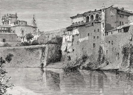 Palazzo Farnese, Piazza Farnese, Rome, Italy, 19th Century