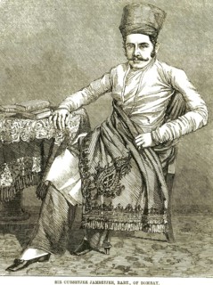 Lithographic portraits Sir Cursetjee Jamsetjee Bart of Bombay Mumbai, Maharashtra, India I L News