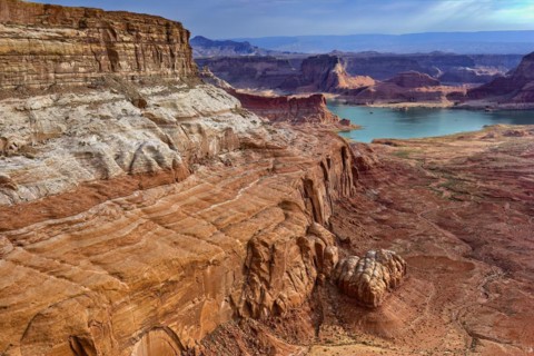 Magnificent Geology, Glen Canyon, Lake Powell, Arizona, USA