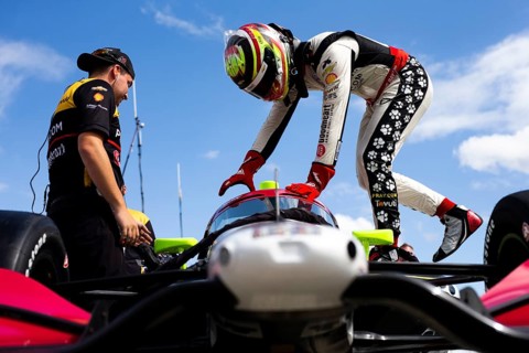 STING RAY ROBB (41) USA of Payette, Idaho climbs into their car on pit road prior to a practice
