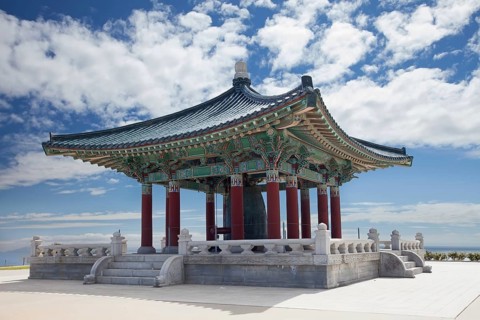 Korean Bell of Friendship pagoda in San Pedro, California