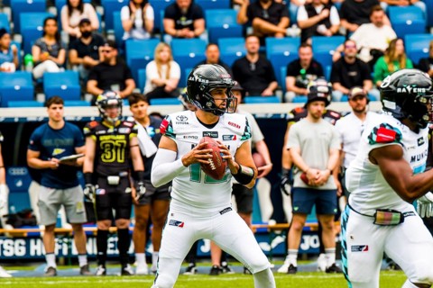 European League of Football, ELF/ Game:  Munich Ravens at Stuttgart Surge  on 26.May.  2024 ,in the
