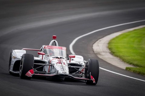 STING RAY ROBB (41) of Payette, Idaho comes off turn 3 during a practice for the 108th Running of
