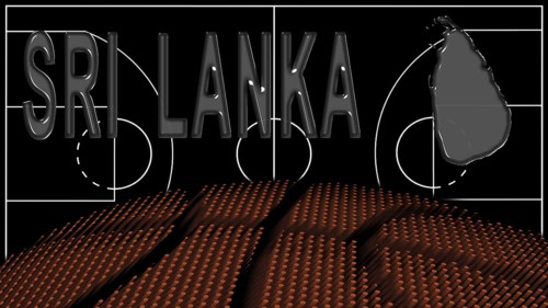Sri Lanka on Basketball Court, National Theme Concept
