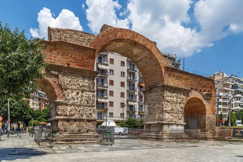 The Arch of Galerius was built in 298 to 299 AD, Thessaloniki, Greece