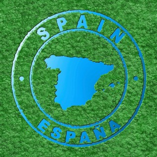 Map of Spain, Forest with Water Map, CO2 Reduction