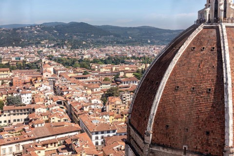 The giant cupola of the cathedral Santa Maria del Fiore in Florence, Italy