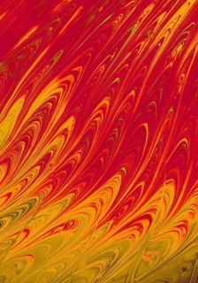 Traditional Ottoman Turkish marbling art patterns as abstract colorful background