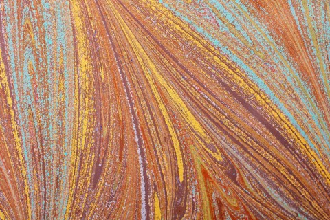 Beautiful abstract art of Ebru marbling painting techniques on water with paints