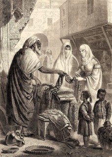 Market stand, medina quarter, Essaouira, Morocco, 19th century