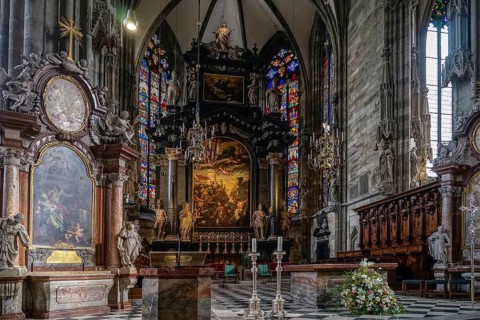View of St Stephans Cathedral in Vienna