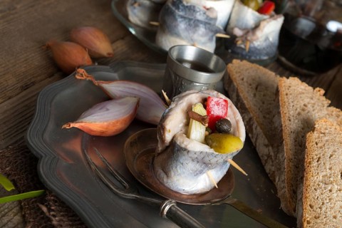 Rollmops - pickled herring fillets