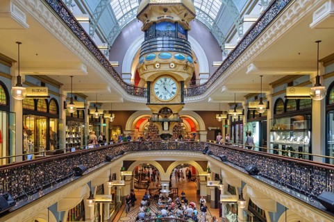 The Great Australian Clock in the Queen Victoria Building, Sydney, NSW, Australia