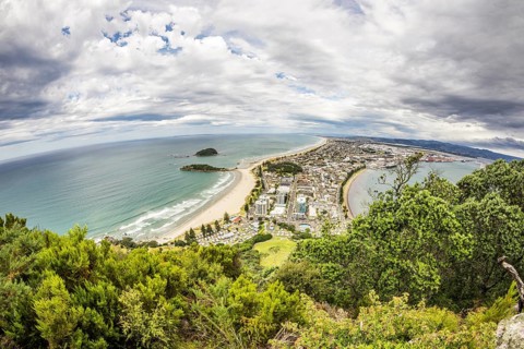 An image of Bay Of Plenty view from Mount Maunganui New Zealand
