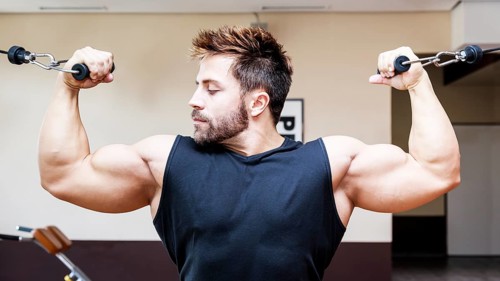 An image of a handsome young muscular sports man