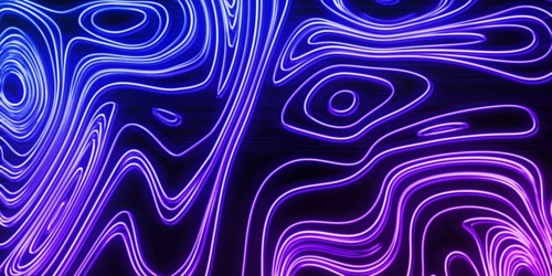 Neon Glow blue and purple lines on a dark background, Cyberpunk background