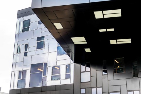 A building of the new WU in Vienna. The University of Economics and Business was newly built
