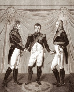 Meeting of Emperor Alexander I of Russia, Napoleon I and Frederick William III of Prussia, 1807