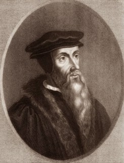 Johannes Calvin or Jean Cauvin, 1509 - 1564, a French-born reformer and founder of Calvinism,
