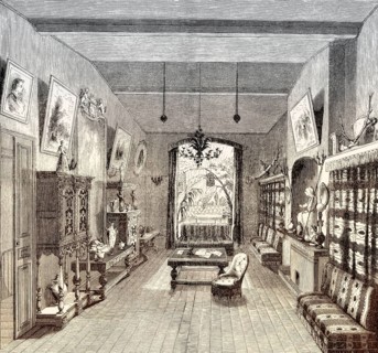The study of Alexandre Dumas the Elder, or Alexandre Dumas père, 1802, 1870, French writer