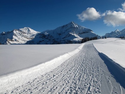 Mountains near Gstaad in the winter, Wispile