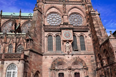 Strasbourg Cathedral, Cathedral of Our Lady, Cathédrale Notre-Dame, Cathedral, Detailed view of a