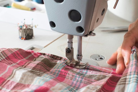 Sewing machine close up