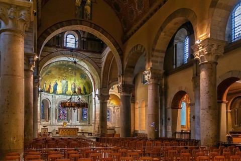 Basilica of Saint-Martin d'Ainay is a Romanesque church in the historic centre of Lyon, France.