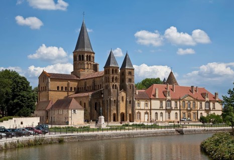 Paray-le Monial Burgundy Basilica Sacre-Coeur Begun around 1100 Narthex and south tower 11th