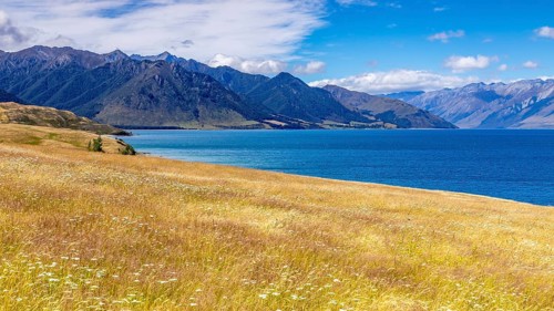 An image of the lake Wanaka, New Zealand south island