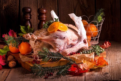 Raw goose in marinade