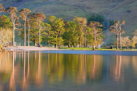 Reflection on the Buttermere Lake, Lake District, Great Britain
