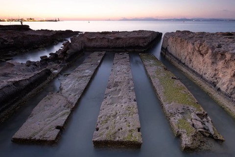 Irrigation canal of the salt flats, Sa Siquia, la Savina, Formentera, Pitiusas Islands, Balearic